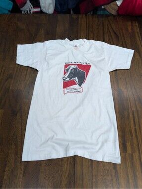 VTG 80s Collegiate Pacific Holsteins Cow T Shirt Small